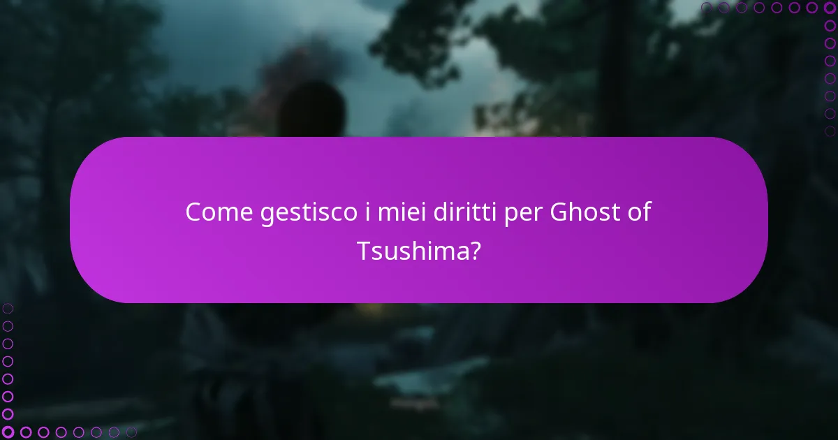 Come posso richiedere funzionalità speciali dalla mia edizione di Ghost of Tsushima?